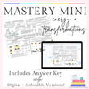 Mastery Mini - Energy and Transformations