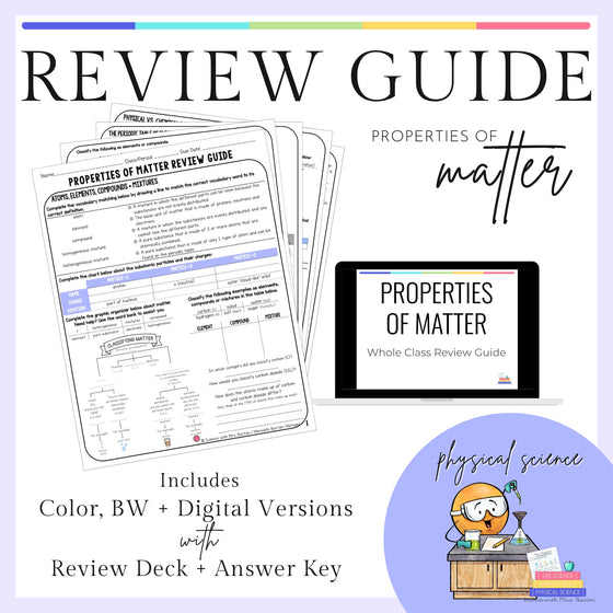 Review Guide - Properties of Matter