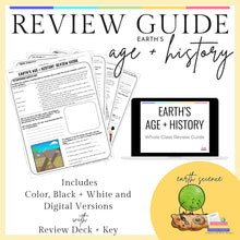  Review Guide - Earth's Age and History