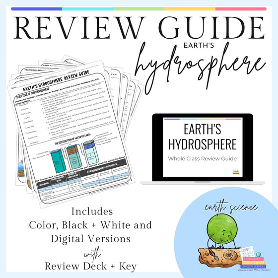 Hydrosphere Study Guide Review Guide - Earth's Hydrosphere – Science with Mrs. Barton