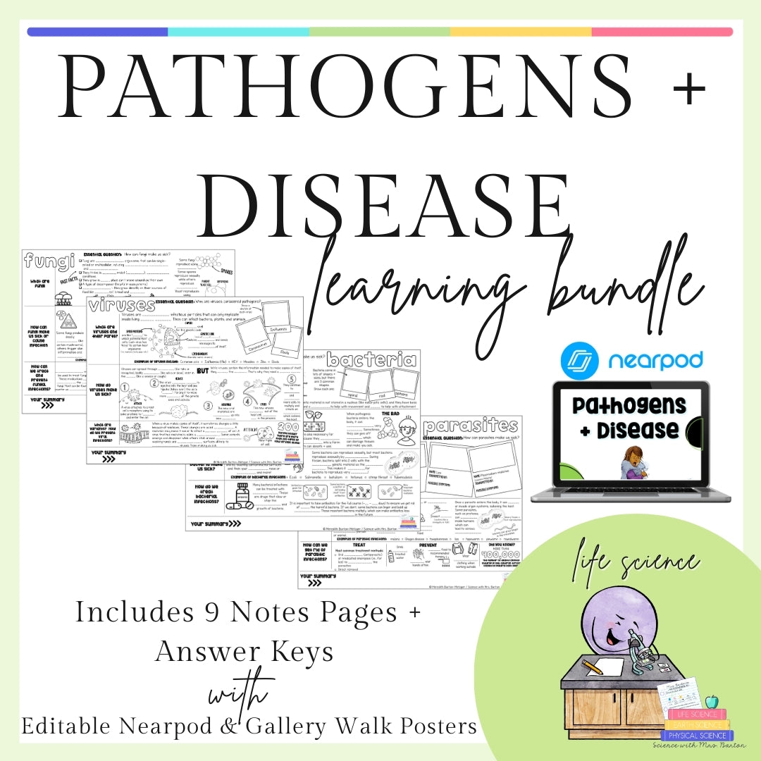Pathogen Booklets Project Pathogens and Disease Learning Bundle – Science with Mrs. Barton